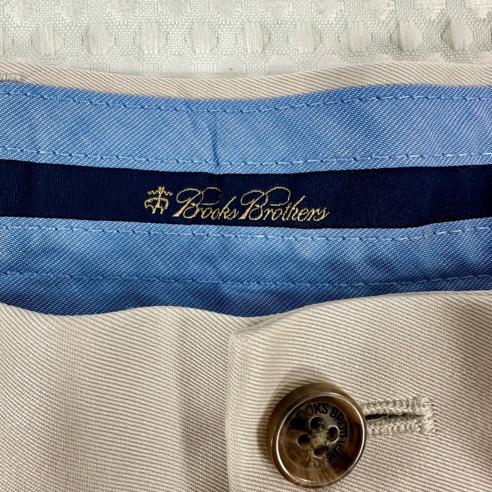 Brooks Brothers‎ Advantage Chino Mens Shorts W35 Pleated Flat Light Weight READ - Picture 9 of 12